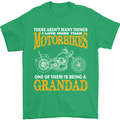 Being a Grandad Biker Motorcycle Motorbike Mens T-Shirt Cotton Gildan Irish Green