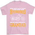 Being a Grandad Biker Motorcycle Motorbike Mens T-Shirt Cotton Gildan Light Pink