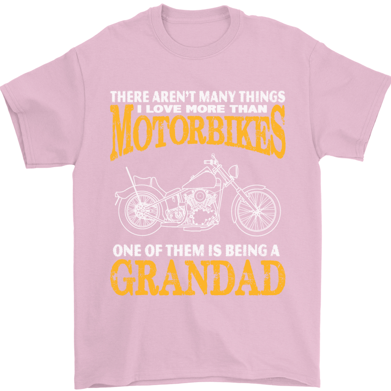 Being a Grandad Biker Motorcycle Motorbike Mens T-Shirt Cotton Gildan Light Pink