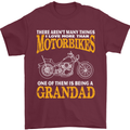 Being a Grandad Biker Motorcycle Motorbike Mens T-Shirt Cotton Gildan Maroon