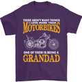 Being a Grandad Biker Motorcycle Motorbike Mens T-Shirt Cotton Gildan Purple