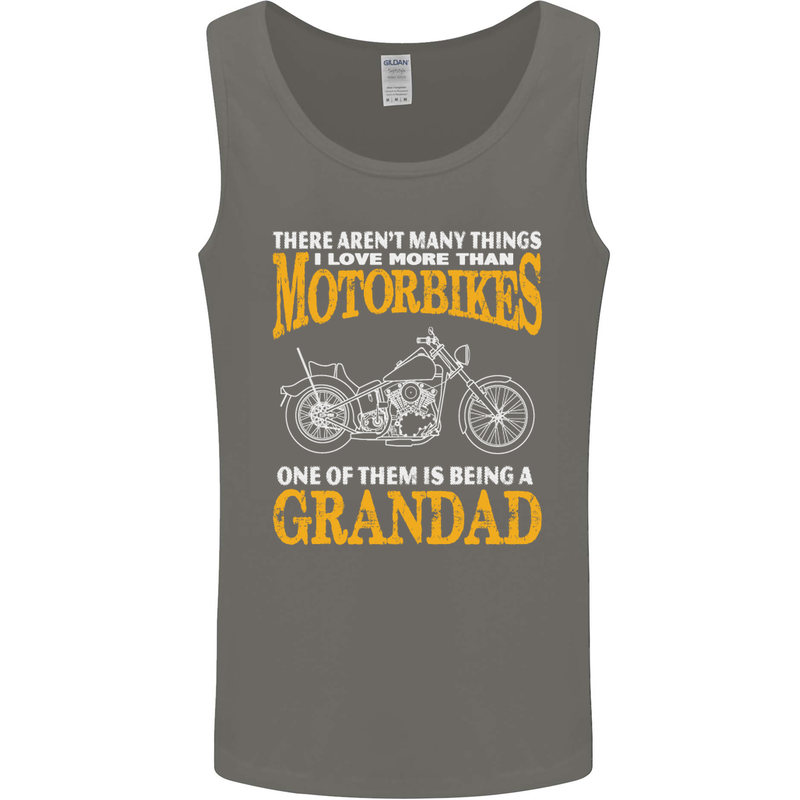 Being a Grandad Biker Motorcycle Motorbike Mens Vest Tank Top Charcoal