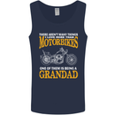 Being a Grandad Biker Motorcycle Motorbike Mens Vest Tank Top Navy Blue