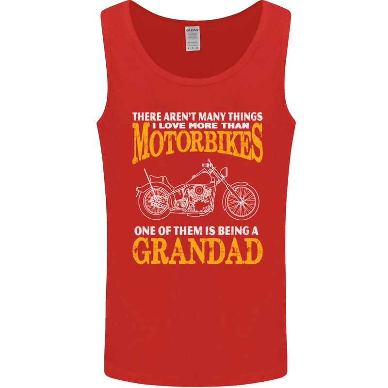 Being a Grandad Biker Motorcycle Motorbike Mens Vest Tank Top Red
