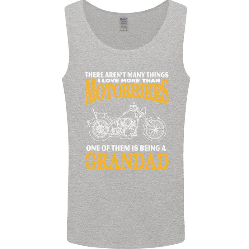 Being a Grandad Biker Motorcycle Motorbike Mens Vest Tank Top Sports Grey