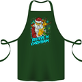 Believe in Christmas Funny Santa Xmas Cotton Apron 100% Organic Forest Green