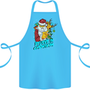 Believe in Christmas Funny Santa Xmas Cotton Apron 100% Organic Turquoise