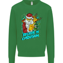 Believe in Christmas Funny Santa Xmas Kids Sweatshirt Jumper Irish Green