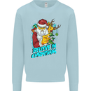 Believe in Christmas Funny Santa Xmas Kids Sweatshirt Jumper Light Blue