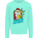Believe in Christmas Funny Santa Xmas Kids Sweatshirt Jumper Peppermint