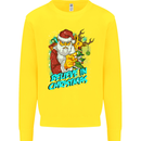 Believe in Christmas Funny Santa Xmas Kids Sweatshirt Jumper Yellow