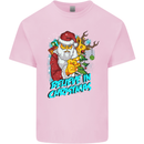 Believe in Christmas Funny Santa Xmas Kids T-Shirt Childrens Light Pink