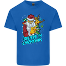 Believe in Christmas Funny Santa Xmas Kids T-Shirt Childrens Royal Blue