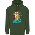Believe in Christmas Funny Santa Xmas Mens 80% Cotton Hoodie Forest Green