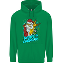 Believe in Christmas Funny Santa Xmas Mens 80% Cotton Hoodie Irish Green