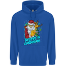 Believe in Christmas Funny Santa Xmas Mens 80% Cotton Hoodie Royal Blue