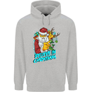 Believe in Christmas Funny Santa Xmas Mens 80% Cotton Hoodie Sports Grey