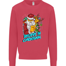 Believe in Christmas Funny Santa Xmas Mens Sweatshirt Jumper Heliconia