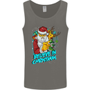 Believe in Christmas Funny Santa Xmas Mens Vest Tank Top Charcoal