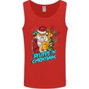 Believe in Christmas Funny Santa Xmas Mens Vest Tank Top Red