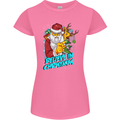 Believe in Christmas Funny Santa Xmas Womens Petite Cut T-Shirt Azalea
