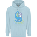 Believe in Dragons Unicorns Aliens Funny Childrens Kids Hoodie Light Blue