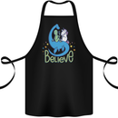 Believe in Dragons Unicorns Aliens Funny Cotton Apron 100% Organic Black