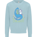 Believe in Dragons Unicorns Aliens Funny Kids Sweatshirt Jumper Light Blue