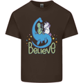 Believe in Dragons Unicorns Aliens Funny Kids T-Shirt Childrens Chocolate