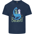 Believe in Dragons Unicorns Aliens Funny Kids T-Shirt Childrens Navy Blue
