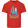 Believe in Dragons Unicorns Aliens Funny Kids T-Shirt Childrens Red