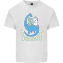 Believe in Dragons Unicorns Aliens Funny Kids T-Shirt Childrens White