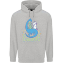 Believe in Dragons Unicorns Aliens Funny Mens 80% Cotton Hoodie Sports Grey