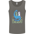 Believe in Dragons Unicorns Aliens Funny Mens Vest Tank Top Charcoal