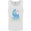 Believe in Dragons Unicorns Aliens Funny Mens Vest Tank Top White