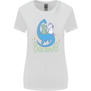 Believe in Dragons Unicorns Aliens Funny Womens Wider Cut T-Shirt White