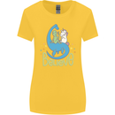 Believe in Dragons Unicorns Aliens Funny Womens Wider Cut T-Shirt Yellow