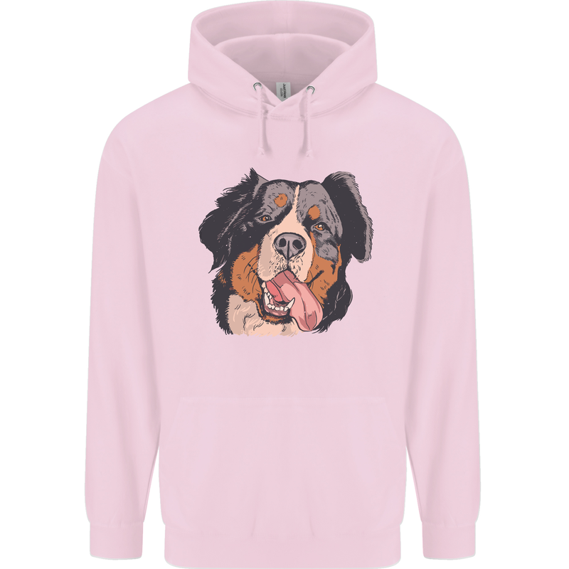 Bernese Mountain Dog Childrens Kids Hoodie Light Pink