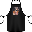 Bernese Mountain Dog Cotton Apron 100% Organic Black