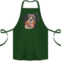 Bernese Mountain Dog Cotton Apron 100% Organic Forest Green