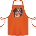 Bernese Mountain Dog Cotton Apron 100% Organic Orange