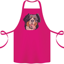 Bernese Mountain Dog Cotton Apron 100% Organic Pink
