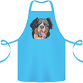 Bernese Mountain Dog Cotton Apron 100% Organic Turquoise