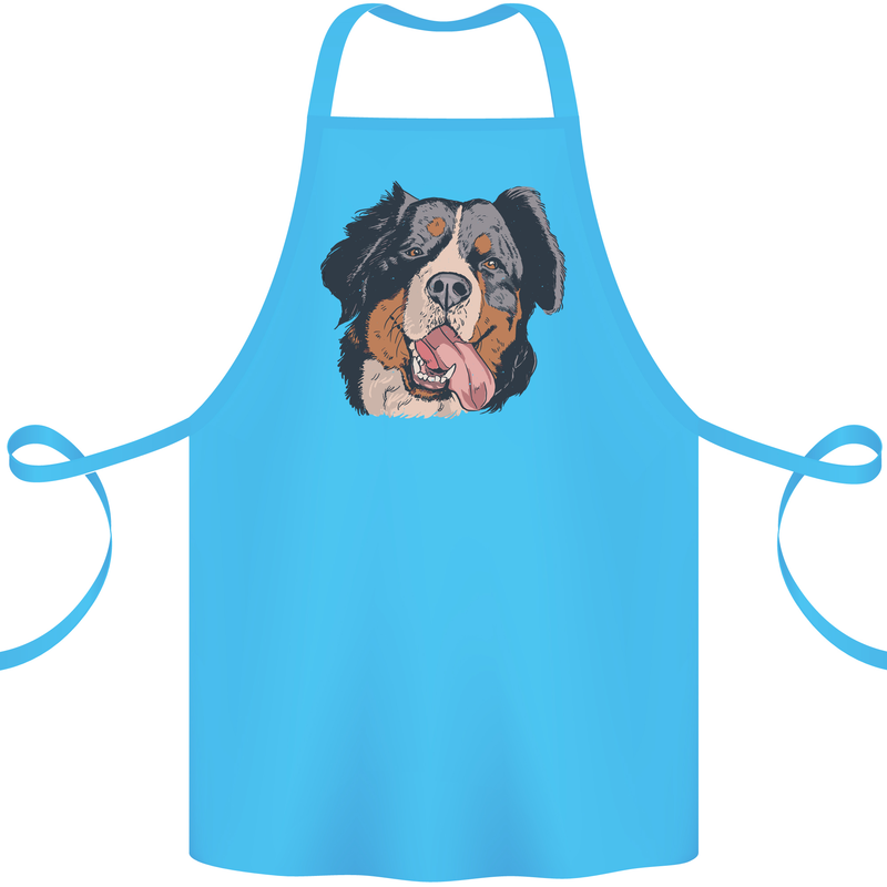 Bernese Mountain Dog Cotton Apron 100% Organic Turquoise