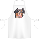 Bernese Mountain Dog Cotton Apron 100% Organic White
