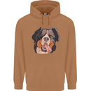 Bernese Mountain Dog Mens 80% Cotton Hoodie Caramel Latte