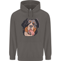 Bernese Mountain Dog Mens 80% Cotton Hoodie Charcoal