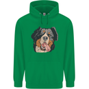 Bernese Mountain Dog Mens 80% Cotton Hoodie Irish Green