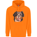 Bernese Mountain Dog Mens 80% Cotton Hoodie Orange