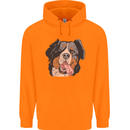 Bernese Mountain Dog Mens 80% Cotton Hoodie Orange